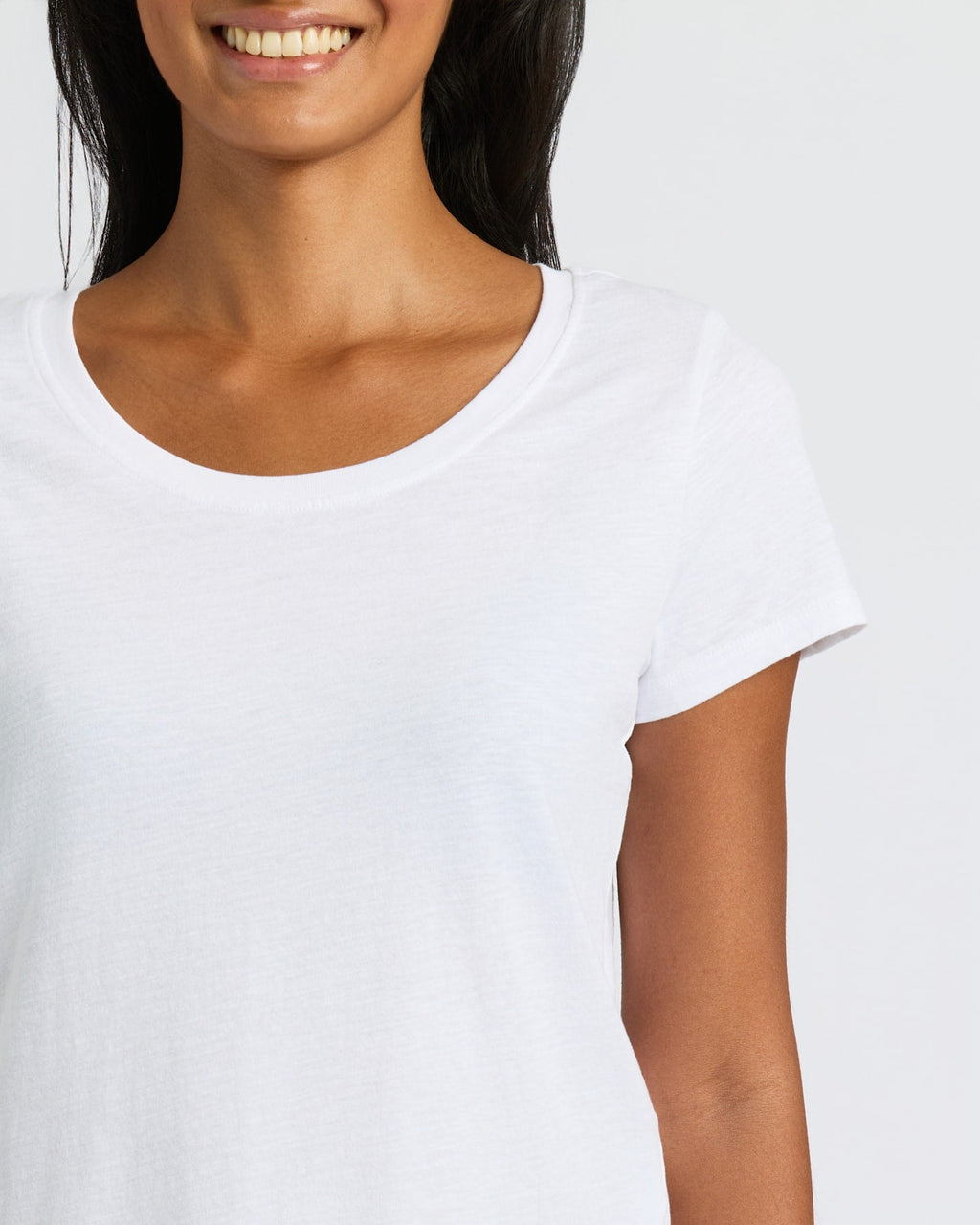 Womens Staple Slub Scoop Neck Tee 4-Pack