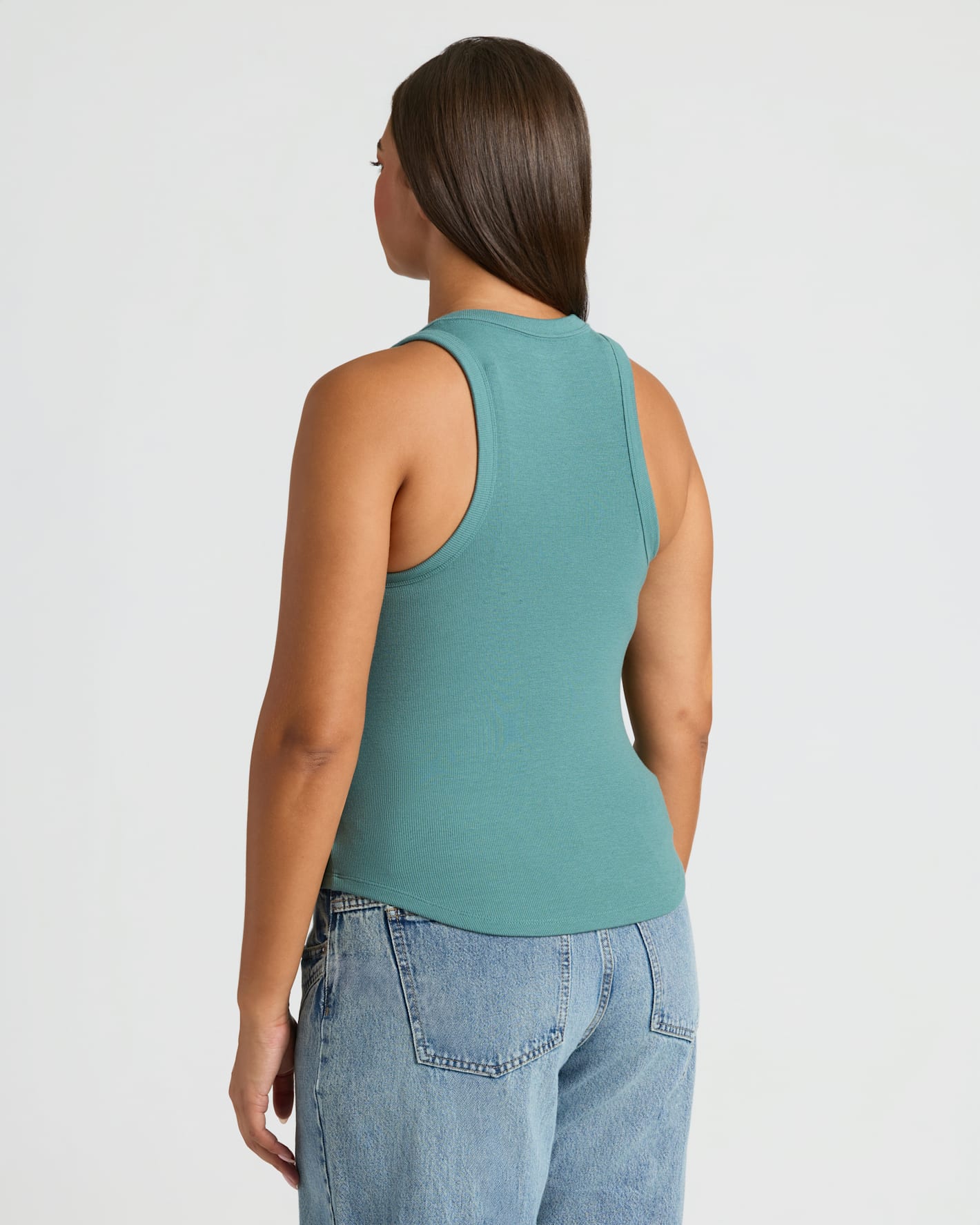 Womens Ribbed High Neck Tank 3-Pack
